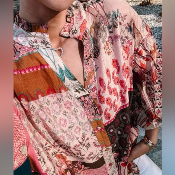 Fate Multicoloured patchwork blouse - Picture 2 of 5